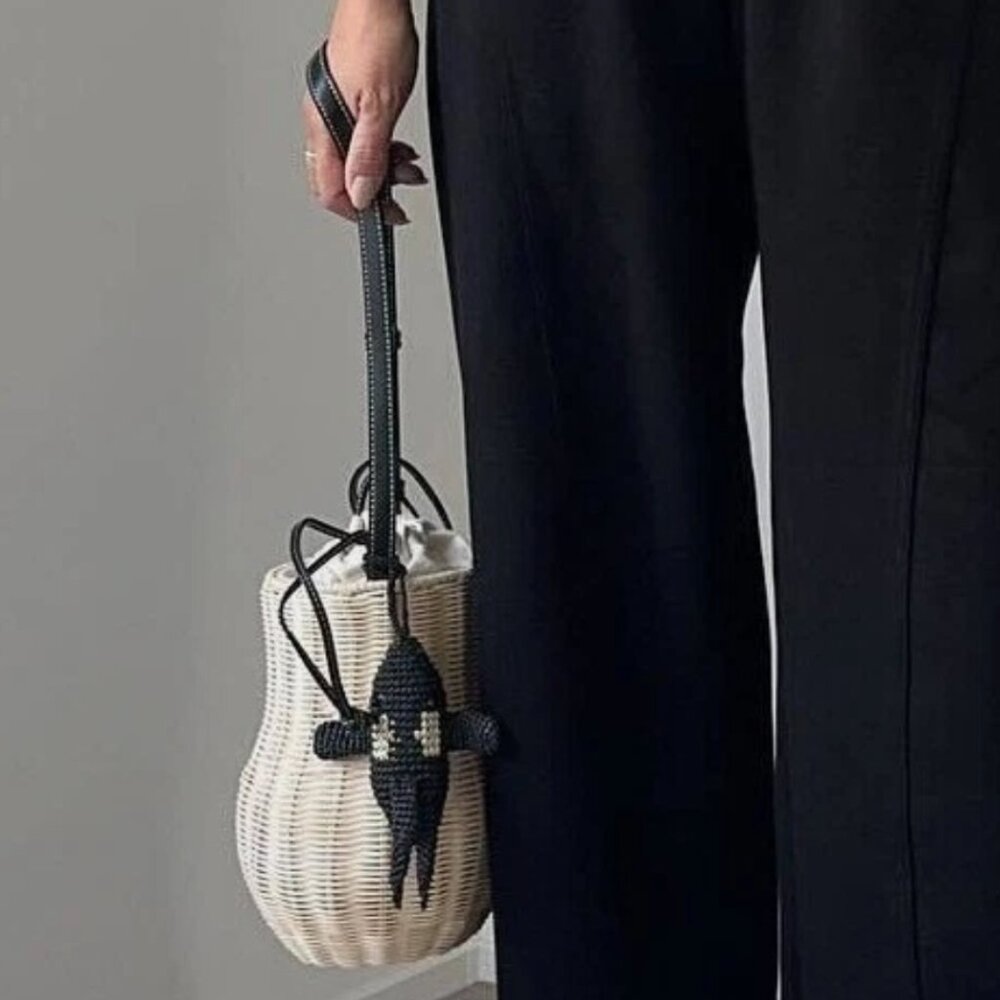 Zara Basket Bag w/removable Orca Charm - NEW w/tags